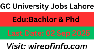 gc university jobs in lahore
