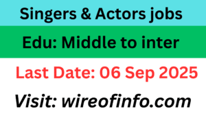 Singers & Actors jobs in Lahore 2025